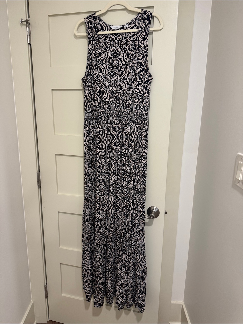 Seraphine Black and White Printed Maxi Dress